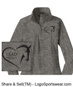 Sport-Tek Ladies Sport-Wick Stretch 1/2-Zip Pullover Design Zoom